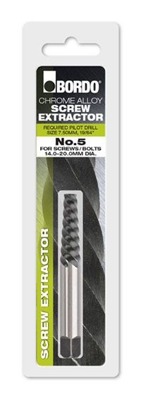 BORDO SCREW EXTRACTOR #5 ( CARDED - PACK OF 1) 